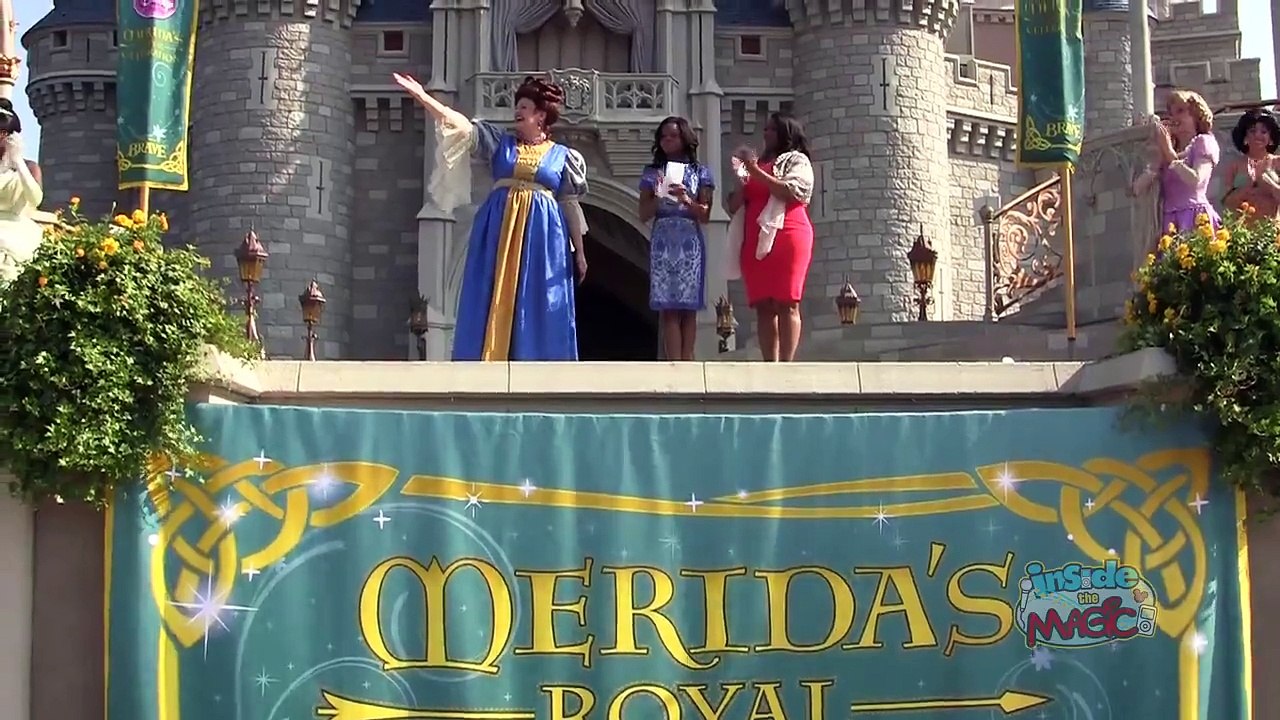 Merida Brave processional and coronation as 11th Disney Princess at Walt Disney World