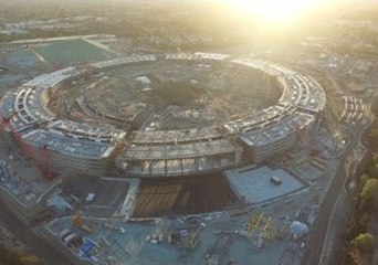Aerial View of Apple Campus 2 Under Construction