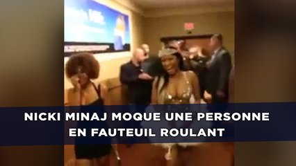 Nicki Minaj moque une personne en fauteuil roulant