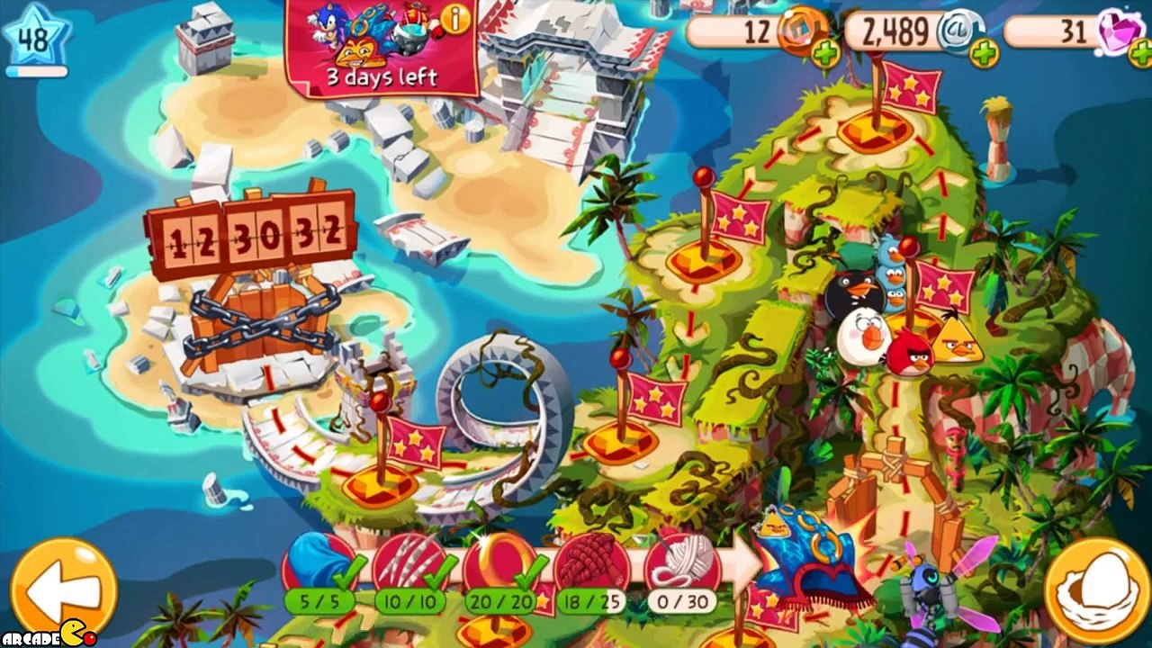 Angry Birds Epic - Sonic Dash Team Up Super Sonic New Cave 16 Holy Pools!