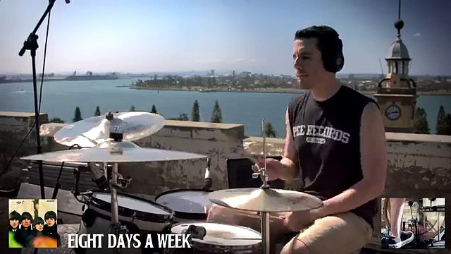 70 canciones en batería de The Beatles en cinco minutos