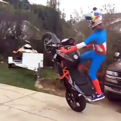 Amazing heavy Bike Trick