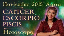 Horóscopo CANCER, ESCORPIO Y PISCIS Noviembre 2015 Signos de Agua por Jimena La Torre
