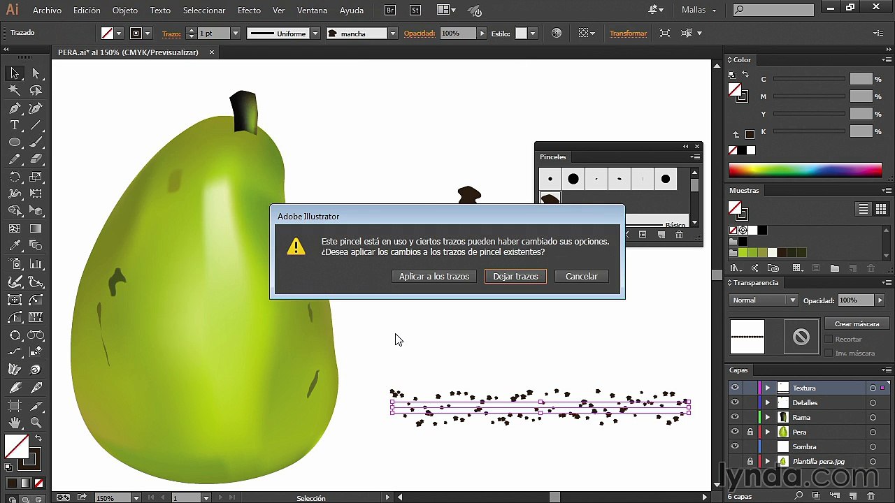 37.Creación de textura de la pera