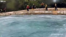 Videos of Dramtic Rescue During an Austin Travis County EMS swift water training class in