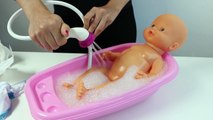 Baby Doll Bathtime Baby Junior Newborn How to Bath a Baby Doll Twins Baby Dolls Bath Time