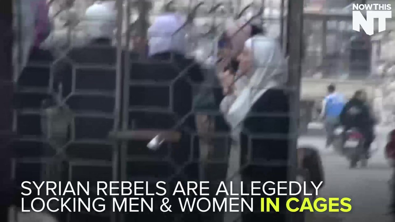 Syrian Rebels Using Caged Prisoners As 'Human Shields'