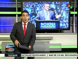 Scioli pide a argentinos no tomar riesgos con alternativa de Macri