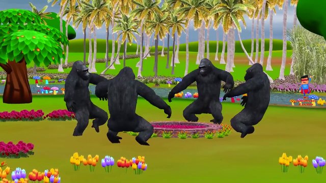 Animals Cartoons Ringa Ringa Roses Rhymes | Lion Tiger Dinosaurs King kong Nursery Rhymes
