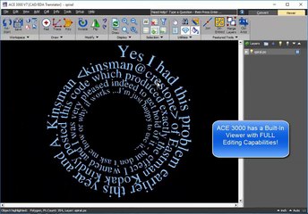 ACE 3000 - Instantly Convert DXF, GDSII, Gerber, STL, Postscript, PDF, ODB++, TIFF, BITMAP, and more.