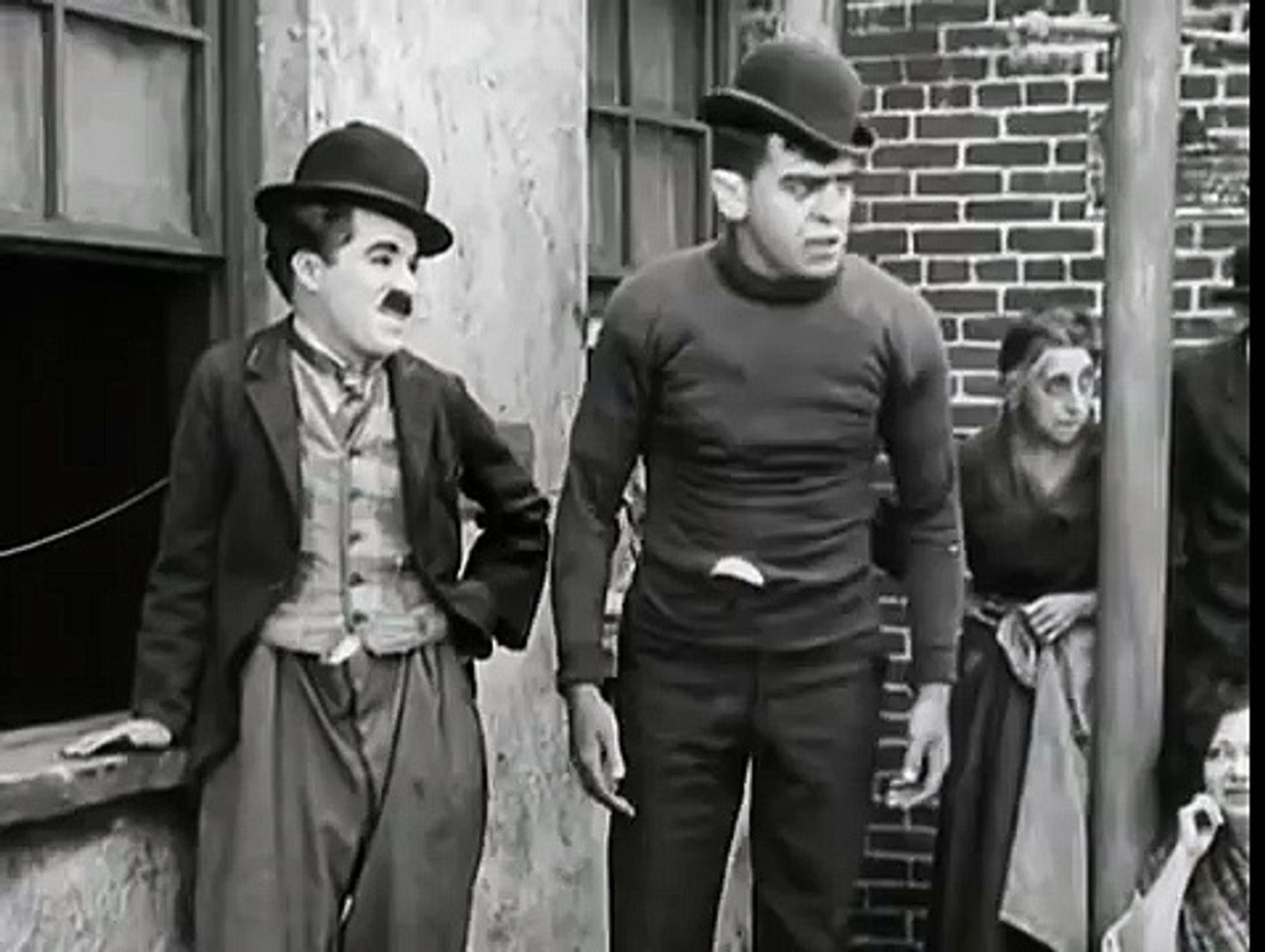 Charlie Chaplin kid fight scene