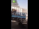 لحظة انفجار سيارة مفخخة ثانية في بغداد بعد تجمع ا�