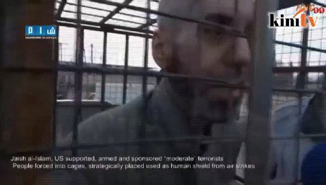 Rebels in Syria using caged captives as 'human shields'