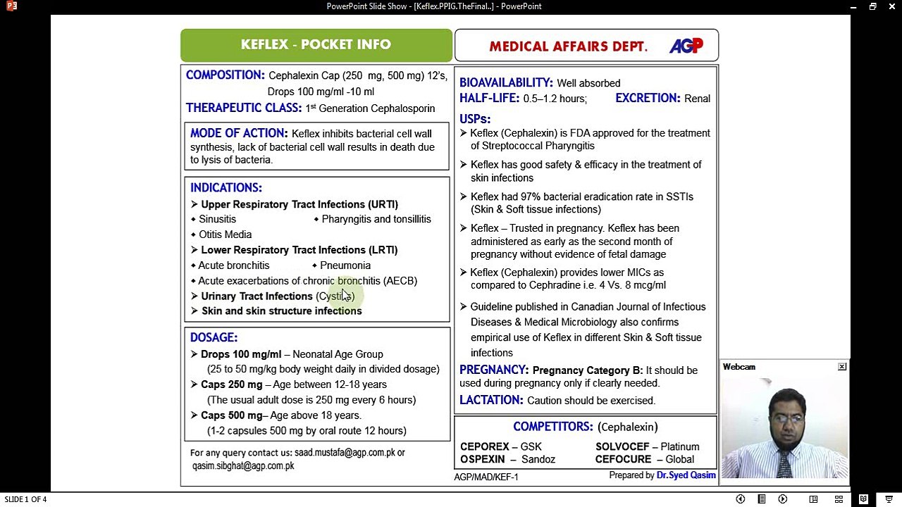 Keflex Pocket Info Training By Dr. Syed Qasim