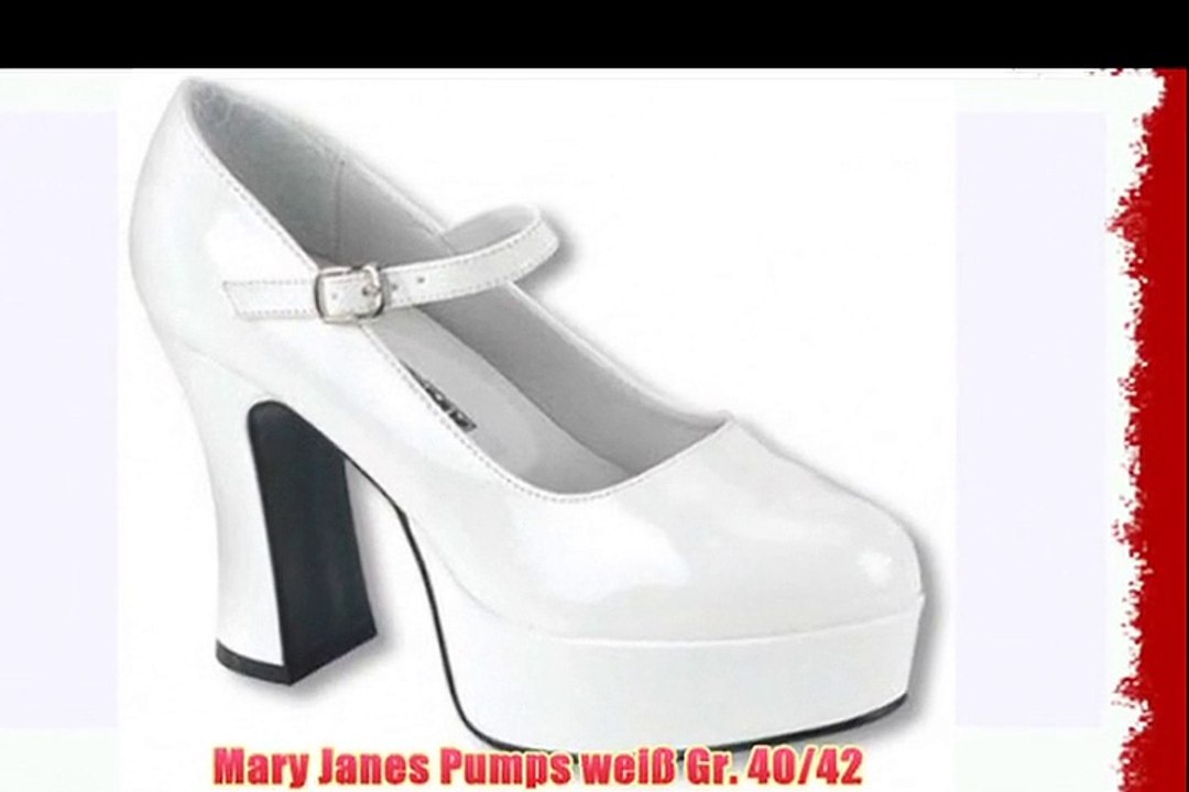 Mary Janes Pumps wei? Gr. 40/42