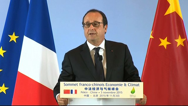 Discours lors du sommet franco-chinois Économie et Climat