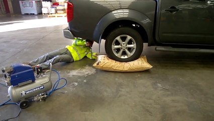 Drop a Nissan Navarra ON to a Dunnage Air Bag MPG