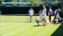 Novak Djokovic Full Warm Up @ Wimbledon 2014 Resistance Band, Stretching