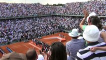 Novak Djokovic in tears after a standing ovation