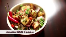 Tamarind Chilli Potatoes | Quick Easy To Make | Homemade Snack / Sabzi Recipe | Ruchi's Kitchen