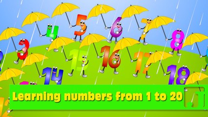 LEARNING NUMBERS FROM 1 TO 20 | Kids Kindergarten Toddlers Animal Number