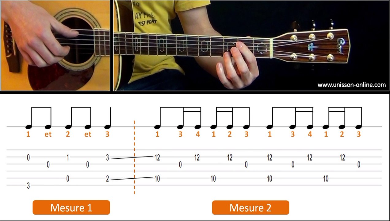 Cours de guitare Blackbird - The Beatles I Apprendre la guitare pour débutant. Tuto + Tab