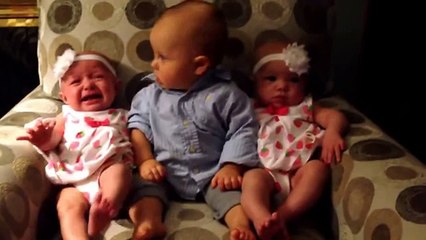 Confused Baby Met Twins
