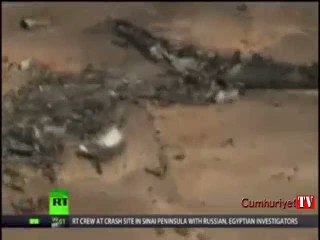 Düşen uçağın enkazına ait ilk görüntüler yayınlandı