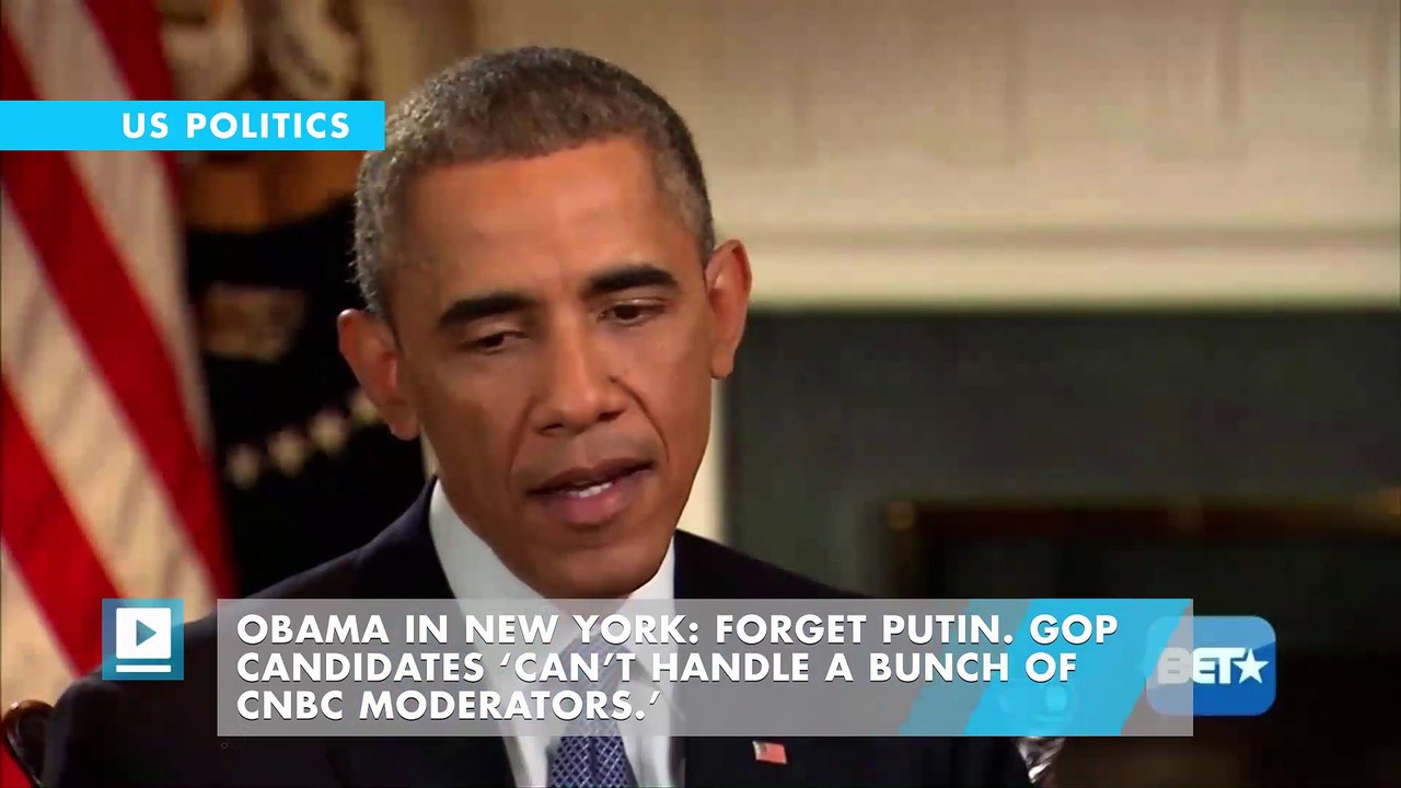 Obama in New York: Forget Putin. GOP candidates ‘can’t handle a bunch of CNBC moderators.’