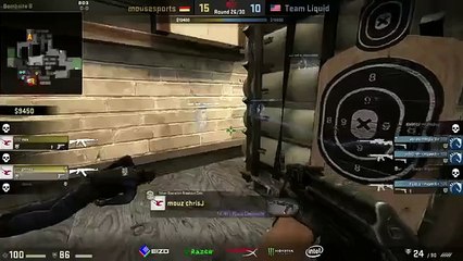 Mousesports chrisJ 1 vs. 3 Team Liquid Clutch on de_cache