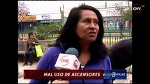 Cazanoticias denunció mal uso de ascensor en estación de Metro CHV Noticias