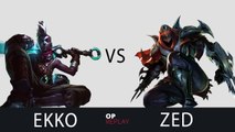 Ekko vs Zed - SKT T1 Faker EUW LOL Challenger 689LP