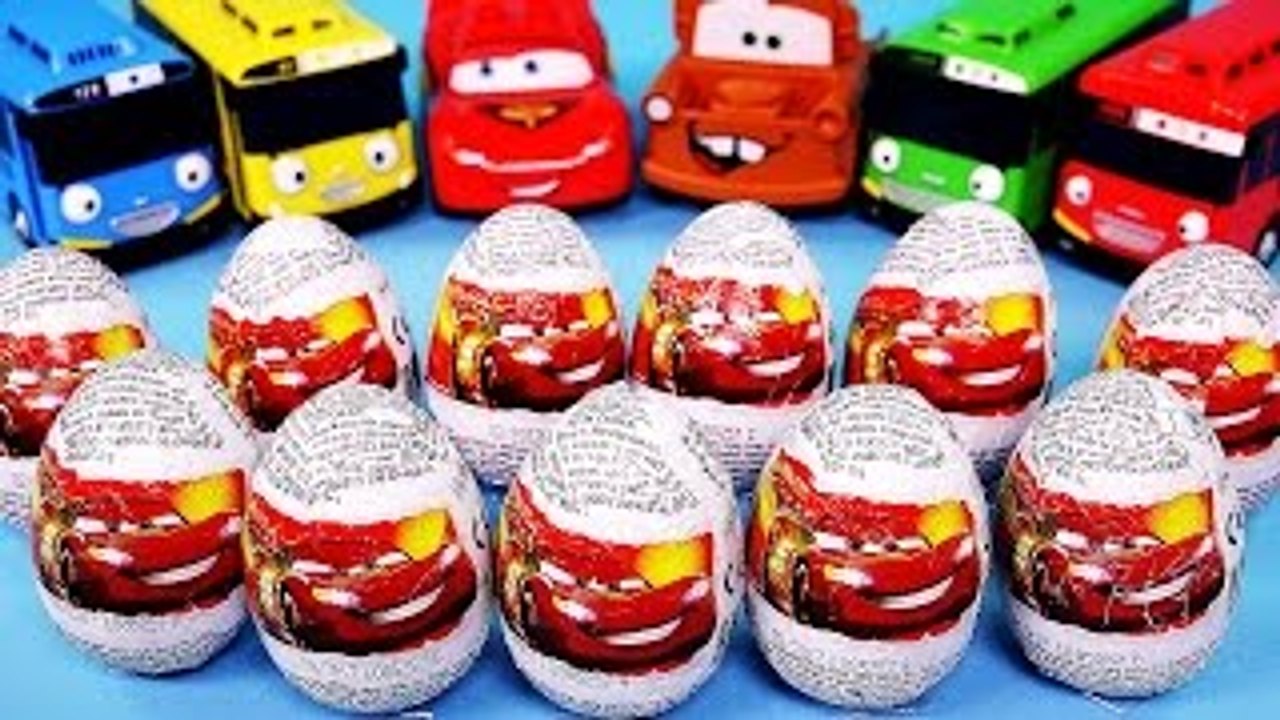 Surprise eggs Disney Cars Lightning McQueen 알까기...
