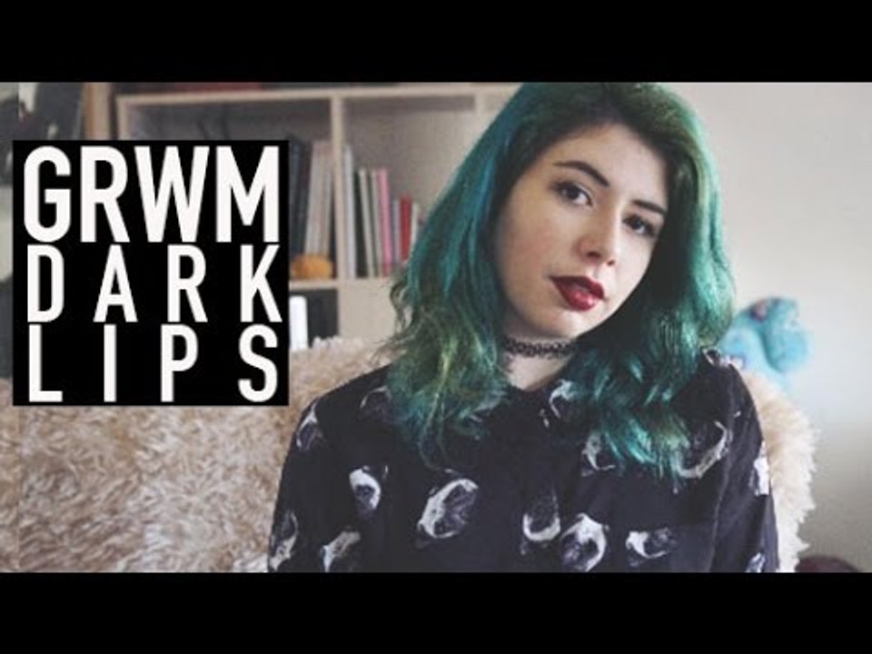 GRWM - GREEN HAIR & DARK LIPS | Because Cats