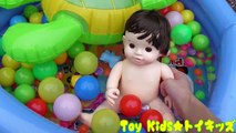 ぽぽちゃん おもちゃアニメ ワニさんカメさんとプール❤水遊び Toy Kids トイキッズ animation anpanman Baby Doll Popochan