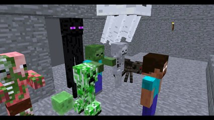 Monster School: Herobrine teaches close combat #1 (minecraft animation)