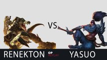 Renekton vs Yasuo - SKT T1 Faker EUW LOL Challenger 598LP