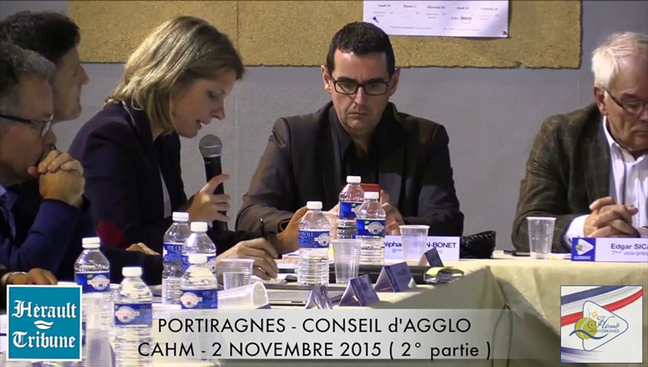 PORTIRAGNES - 2015 - CAHM CONSEIL  AGGLO NOVEMBRE 2015 Seconde partie