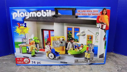 Playmobil Take Along Hospital Center ❤ Doctors Check Up on Pregnant Frozen Anna, Spidey &