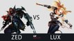 Zed vs Lux - SKT T1 Faker vs EDG Meiko, EUW LOL Master