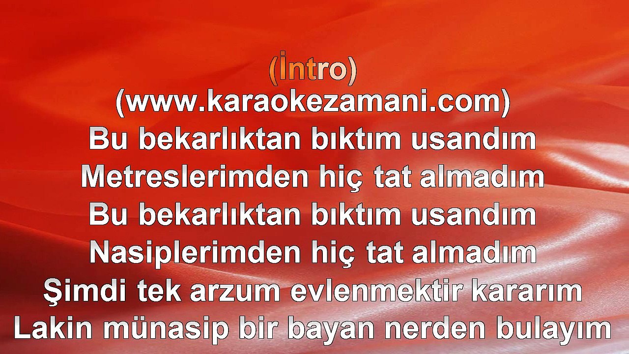 Sefarad - Bu Bekarlıktan Bıktım Usandım - Kanto - 2007 TÜRKÇE KARAOKE