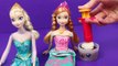 FROZEN Play Doh Olaf Tea ❤ Party Set Elsa and Anna Barbie Dolls Eat Play Dough Cookies