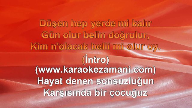 Selda Bağcan - Düşen Hep Yerde Mi Kalır - 2004 TÜRKÇE KARAOKE