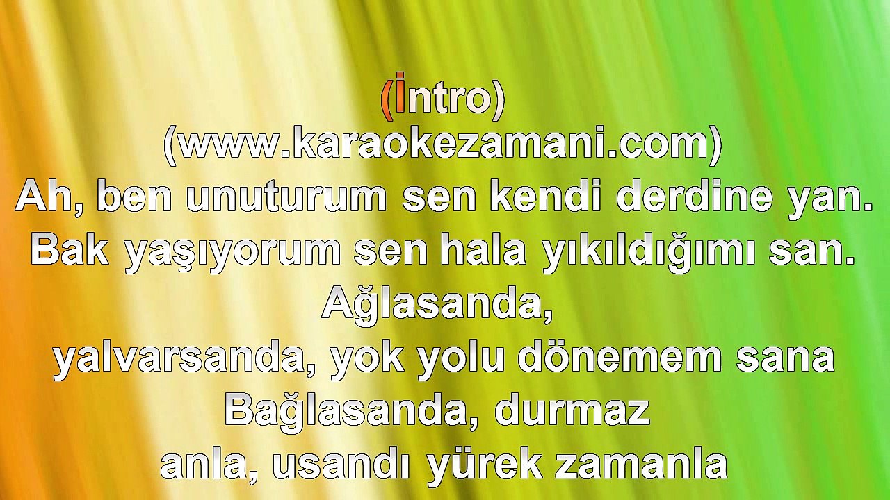 Selim Gülgören - Tarihe Gömdüm - (2012) TÜRKÇE KARAOKE