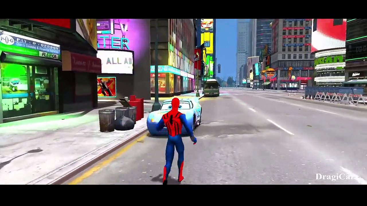 Disney Pixar Cars Spiderman Frozen Anna & Custom Lightning McQueen with Dinoco + Nursery R