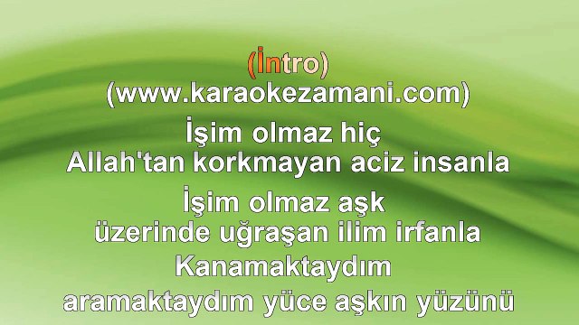 Serdar Ortaç - İşim Olmaz - 2010 TÜRKÇE KARAOKE