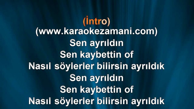 Serdar Ortaç - Üzgünüm - 2010 TÜRKÇE KARAOKE