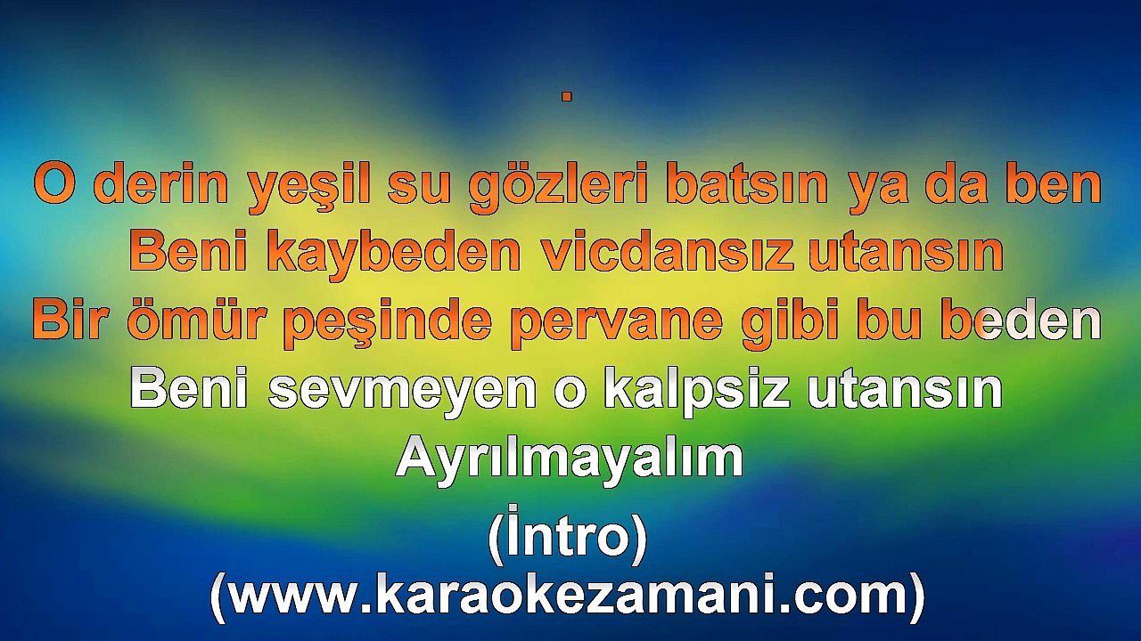 Serdar Ortaç - Yeşil Su - 2010 TÜRKÇE KARAOKE