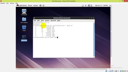how to delete a partiton in linux red hat