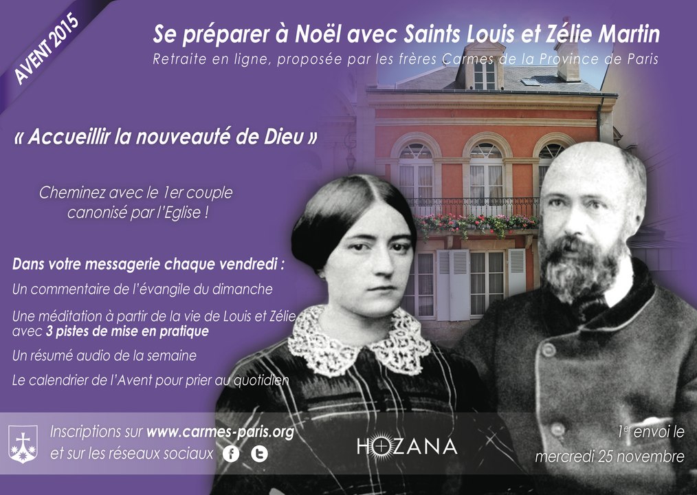 Avent 2015 : Retraite en ligne avec saints Louis et Zélie Martin